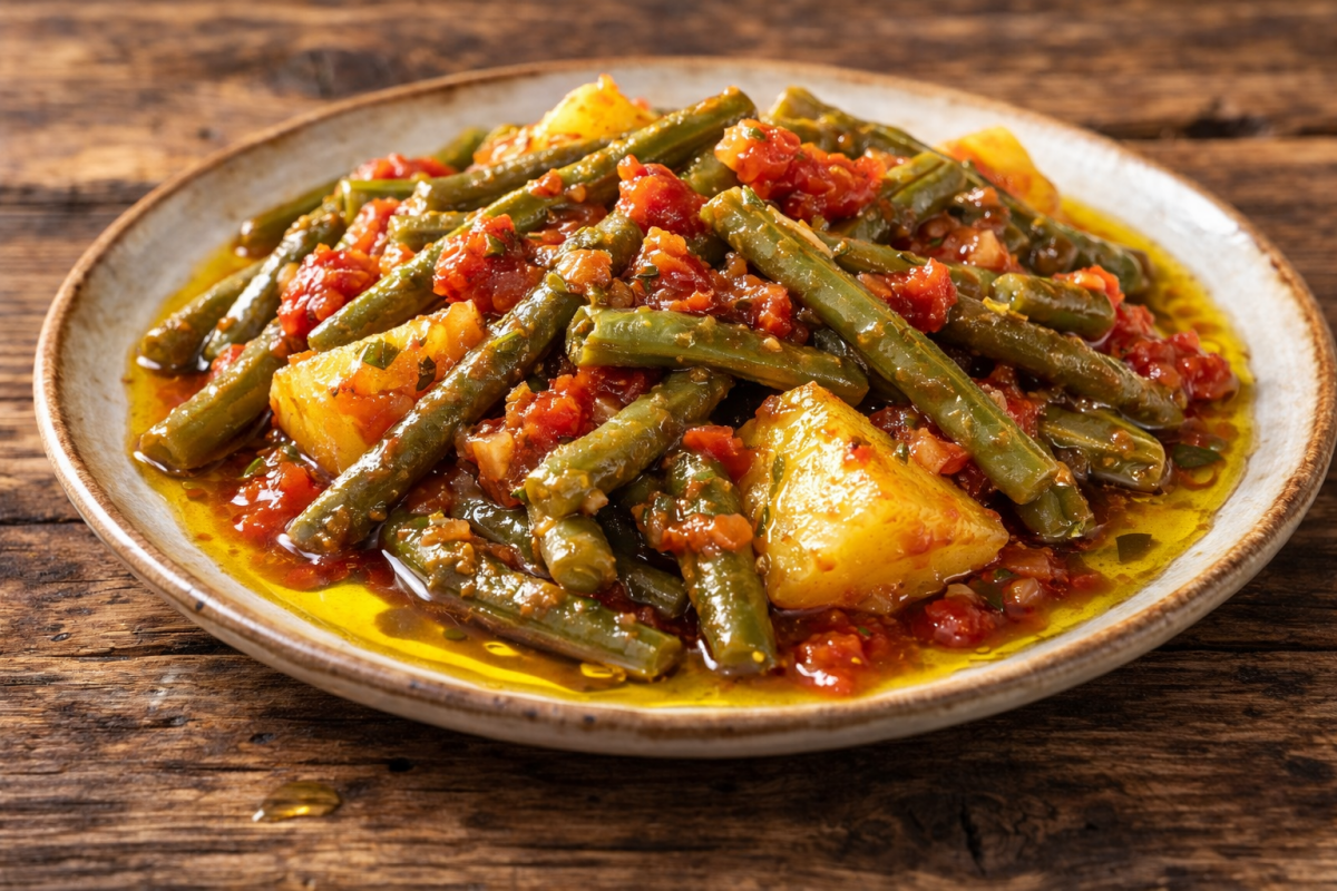The Best Greek Green Beans in Tomato Sauce - Greek Fasolakia - PelopsGreekGoods