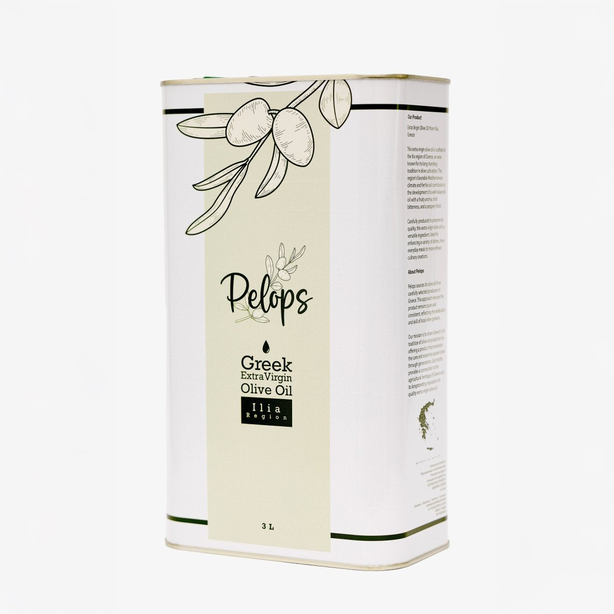 3 Liter Pelops Extra Virgin Olive Oil - Pelops