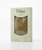 Pelops Greek mountain oregano packaging displayed on a clean white background, showing the front label with product name and branding.