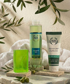 The Fresh Aloe Vera Bundle - Organic Olive Oil and Aloe Vera Shower gel, Hand and Nail Cream, Soap Bar - PelopsGreekGoods